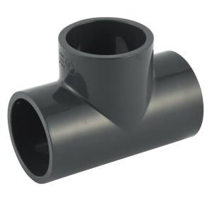 Varnish Paint Finish 20mm to 400mm Pn16 PVC Pipe Fitting Grey Equal Tee for Hot Water