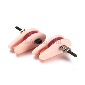 China Pink / White Textile Ceramic Eyelet Guide Durable For Wire Industry supplier