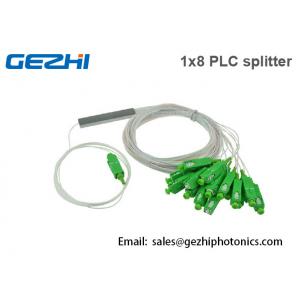 China 1x8 PLC Fiber Splitter SC/APC Mini Module 900um Tube 1.5 Meter FTTH System supplier