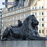 China Life Size Lion Bronze Statue 110cm For Outdoor Square Garden Decoration on sale