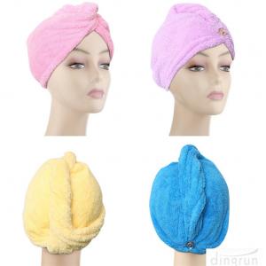 China Microfiber Hair Drying Towels Fast Drying Long Hair Wrap Absorbent Twist Turban supplier