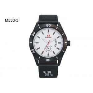 Custom Logo Men's Quartz Watch Water Proof Wristwatch Leather Band M533