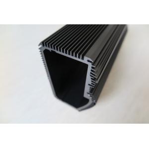 Black Anodized Extruded Aluminum Heat Sink , CNC Machined Aluminum Radiators