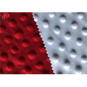 China 100% Polyester Minky Plush Fabric Embossed Soft Minky Dot Fabric For Baby supplier
