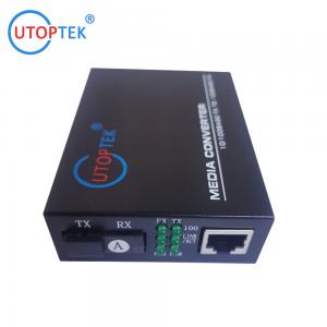 10/100Mbps Fiber media converter 20km single SC fast Ethernet RJ45 to Fiber Media Converter for CCTV Network security