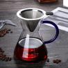 Funnel Shaped Lead Free Borosilicate 500ml Coffee Glass Pot