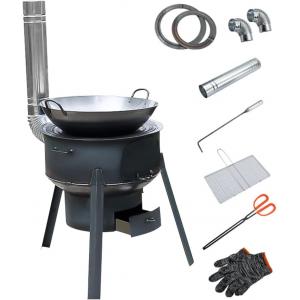 Camping Firewood Stove, Cast Iron Outdoor Wood Burning Stove Portable Detachable Camp Stoves, Accessories Outdoor