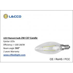 Soldering Filament LED Bulb , Type B Candelabra Bulb Led 2W E14 AC Current