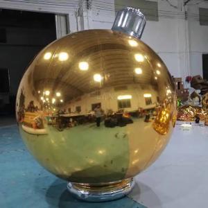 Big PVC Ornament Christmas Mirror Ball Shiny Balls Inflatable Mirror Balloon For Decoration