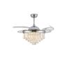 China Crystal Folding Blades Ceiling Fan With Light And Remote Control wholesale