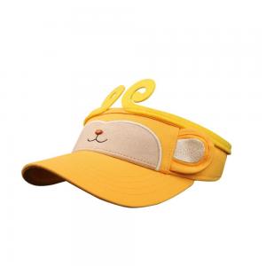 China Yellow Summer Kids Sun Visor Cap Colorful Monkey Animal Topee Hat For Children supplier