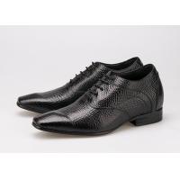 China 7cm Height Increasing Elevator Shoes , Sharp Toe Black Patent Leather Oxford Shoes on sale