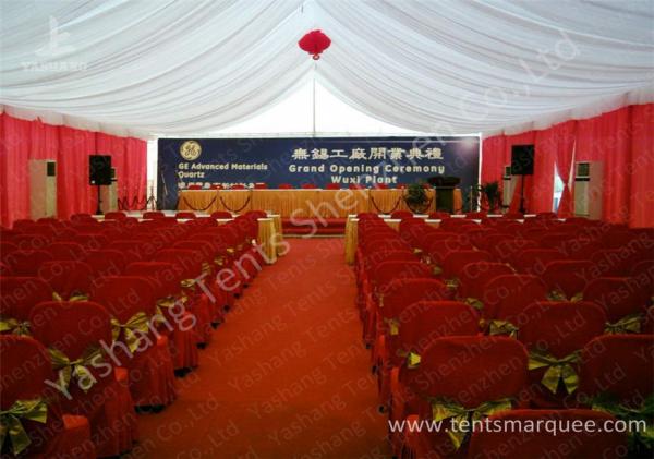 Hard Pressed Aluminum Frame Fabric Cover Commercial Party Tents With Beautiful