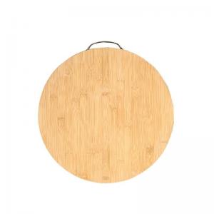 Eco Friendly 5pcs Bamboo Round Chopping Board With Iron Handle