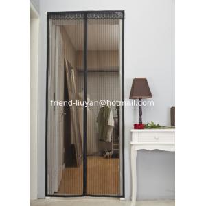Black magnetic mesh screen door Curtain Easy Fixed DIY mosquito mesh door