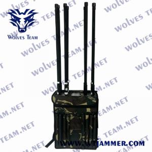Cell Phone GPS WIFI 90W 200M Backpack Signal Jammer
