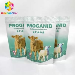 China Plastic Stand Up Foil Pouch Packaging Animal Feed Bags Zipper Top With Window supplier