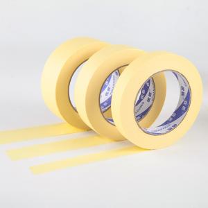 China Strong Glue High Quality Decorative Crepe Yellow Masking Paper Tape supplier