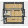 20ft Basic Collapsible Container House , Expandable 2 Bedroom Portable Building