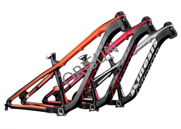 Red / Orange Hardtail Mtb Bike Frames , 27.5 Inch Aluminum Alloy Bike Frame