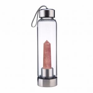 Pure Crystal Glass Water Bottle Natural Healing For Hot / Cold Drinks