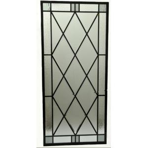 12MM 400 X300MM Wrought Iron Door Window Inserts Stained Glass CAD Drawing