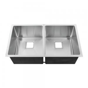 Handcrafted Undermount Stainless Steel Kitchen Sink With Square Drain Hole