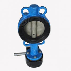 China Industrial butterfly wafer valve With Gearbox , PN 10 Bar Hand / Manually Operated wholesale