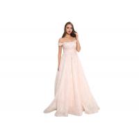 China Chiffon Off The Shoulder Bridesmaid Dresses , Pure Color Strapless Bridesmaid Dresses on sale