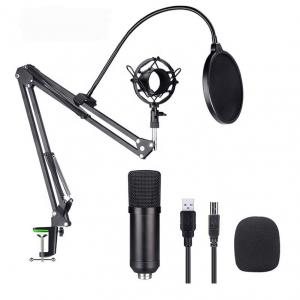 Plug Play Home Studio USB Recording Microphone With Desktop Stand For PC Laptop Tablet IPhone