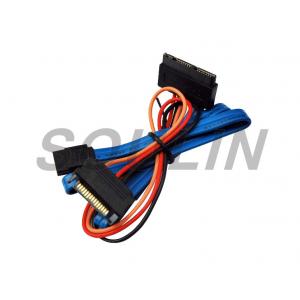 Red Color 7+15pin 22pin SATA Cable Female To SATA Female W/ Molex IDE 4Pin Power