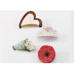 Creative design interesting acetate resin flower hairpin hair clip Daisy bouquet girls hairpin accessories