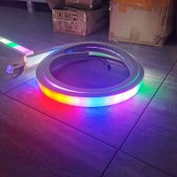 China Magic luces led Digital 24V flexible silicone neon 3535 RGB Multi Color Led Flex Neon Strip neon flex 220v rgbw roll on sale