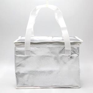 China White Promotional Non Woven Material aluminum cooler bag thermal bag with Zipper supplier