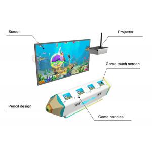 Coin Operated Kids VR Games Magic Painting Fish Interactive Game Machine