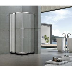 China Corner Enter Stainless Steel Shower Enclosure with Outside Fixed Glass 8 / 10 MM Tempered Glass wholesale