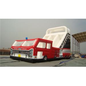 China Fire Truck Large Inflatable Slide 0.55 Plato CE Cert Material EN14960 Standard supplier