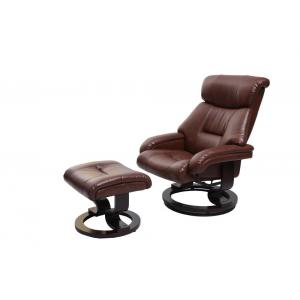 Swivel recliner chair with foot stool-7006