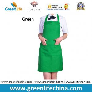 Fashion lovely peak green kitchen cooking apron advertisment promotional apron with logo