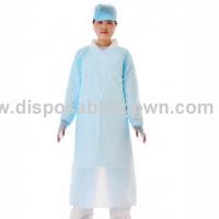 China Antibacterial Polythene Disposable Long Sleeve Gown For Clinic on sale