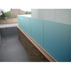 Acid Etched Tempered Glass Fence , Tempered Glass Railings For Decks