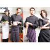 China Personalized Chef Cook Uniform , White / Black Chef Coats With Double Breasted Stripe wholesale
