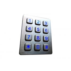 Blue Illuminated Door Lock Keypad , 3 X 4 Layout Plug Usb Numeric Keypad