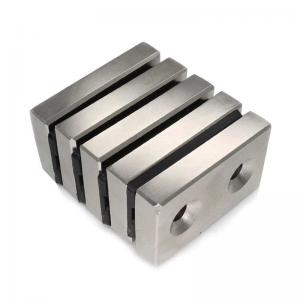 China 50 X 30 X 10mm Neodymium Rectangular Magnets With Countersunk Hole supplier