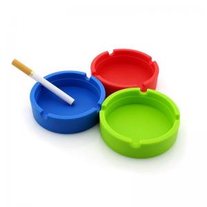 Portable Red Round Cigarette Silicone Ashtray