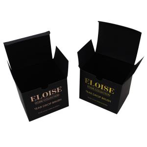 Escova de empacotamento de Rose Gold For Make Up da caixa de Matte Black Paper Cosmetic Brush