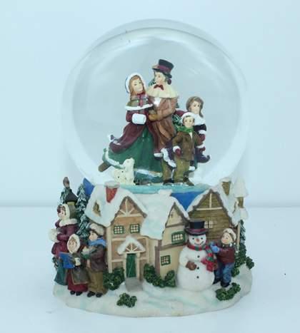 Home made unique crafts musical Water/Snow Globes christmas music boxes