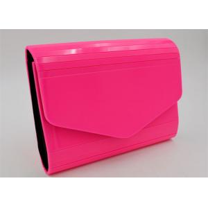 China Elegant Luxury Cosmetic Evening Clutch Bags Carton Pink Clutch Envelope Bag supplier