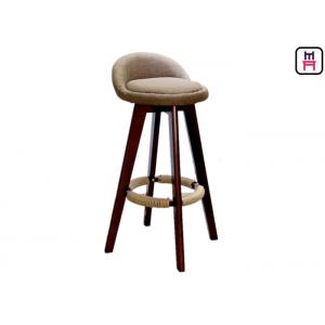China olid Wood Restaurant Bar Stools Soft Leather / Fabric Seater W50 * D37 * SH73cm S supplier