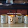 China Electroplated Matte Glass Candle Holders With Morden Pattern wholesale